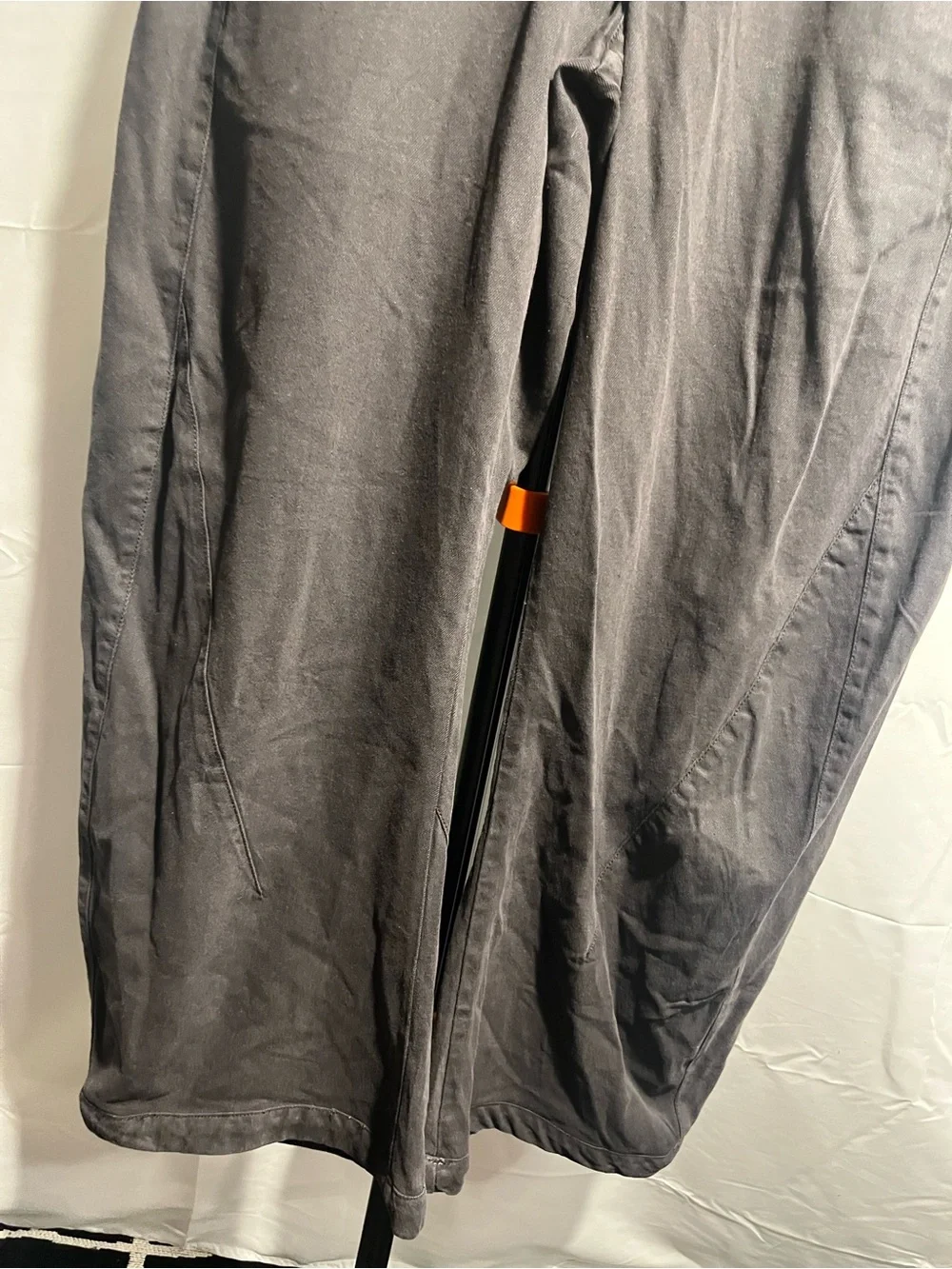 FREE PEOPLE Spotlight Washed Barrel Shape Dropped Fit Chino Trousers Sz 0